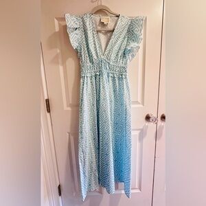 Sail to Sable Flutter V-Neck Dress